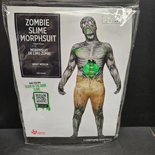 ZOMBIE SLIME MORPHSUIT Adult MEDIUM (38-40)  Scary HALLOWEEN COSTUME - NEW NIP