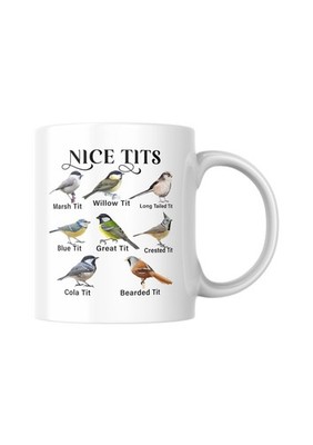 Schöne Blaumeise lustige Valentinstag Tasse. Personalisierbar.