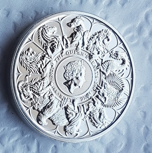 Britain Queens Beast Completer 5Pound 2oz .9999 Silver Coin BU