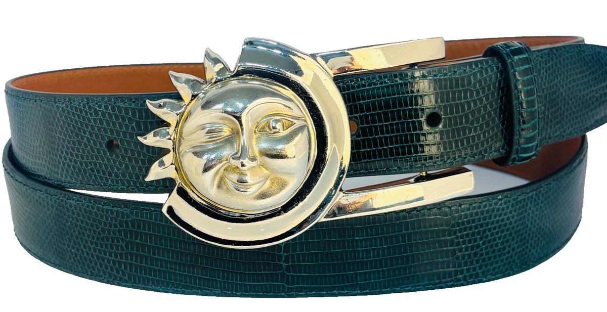 Vtg Gold-Tone Filigree Panel Belt – Ornate Art Deco Boho MCM Green Peking Glas Art Deco Gold Metal Vintage Belts for sale | eBay main image 4