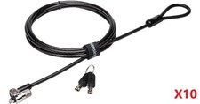 Lot of 10 NEW Kensington K65042M Microsaver 2.0 Steel Cable Keyed Laptop Locks