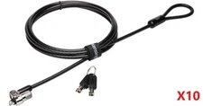 Lot of 10 NEW Kensington K65042M Microsaver 2.0 Steel Cable Keyed Laptop Locks
