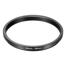 58mm Male 55mm Female Step Down Ring Adapter for ND IR DSLR Lenses, Black