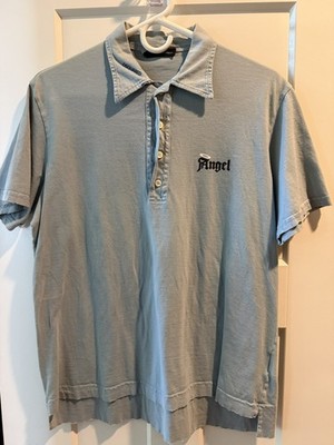 Dsquared2 Polo Shirt Men s XL Light Blue   Angel  Graphic Made in Italy 