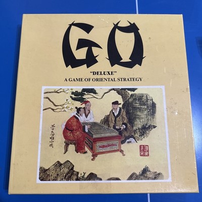 GO ''DELUXE'' Wooden Board Game  A Game of Oriental Strategy  Hansen 1982 Complete