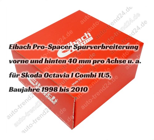 Spurplatten vorne & hinten 40mm/Achse u.a.: Skoda Octavia I Combi 1U5 1998-2010 - Bild 3 von 13