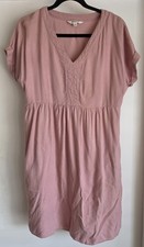 Briggs Women's Mini Dress S Pink Short Sleeve Casual Sheath Shift Breathable