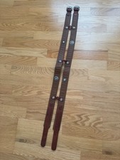 1990s - Women's Brown Double Leather Belt - Size S