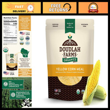 Organic Yellow Cornmeal 5 lb - Fine Grind, Non-GMO, Gluten-Free, Vegan, Baking M
