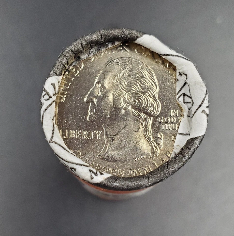 1 Unopened US Mint Wrapped Uncirculated Roll 2002 P Ohio Statehood Quarters OBW  - Image 3 of 3