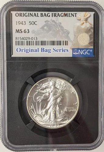 1943 Walking Liberty Half Dollar - NGC MS63 Bag Series Fragment
