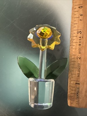 Swarovski Figurine 663148 Flower Pot Flower 5cm Excellent Condition