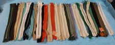 Vintage 9 inch Metal Zippers Mix Of Colors Lot of 32 New and used C2-15