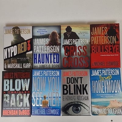 Lot of 8 James Patterson Hardcover Books Mixed Series & Standalones Dust Jackets