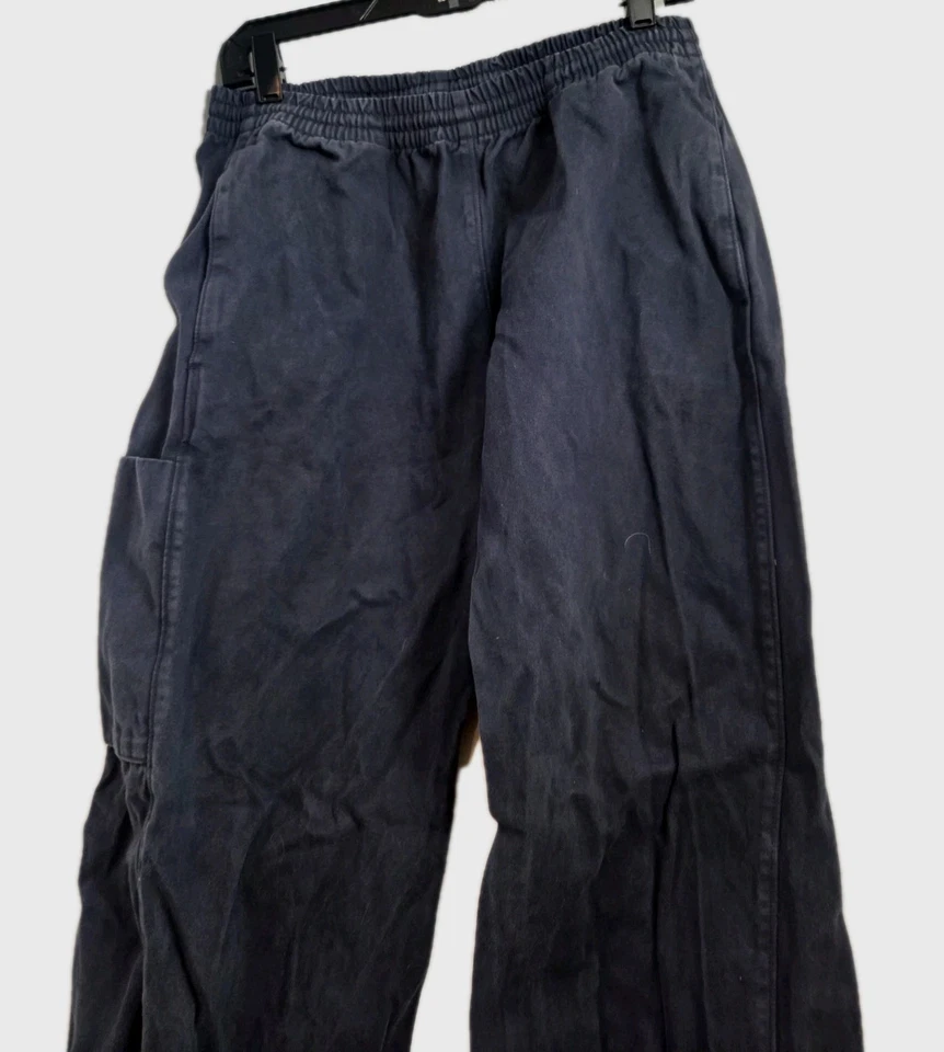 Calça cargo Yeezy YZY Gap cetim masculina tamanho médio poética azul marinho autêntica - Imagem 2 de 4