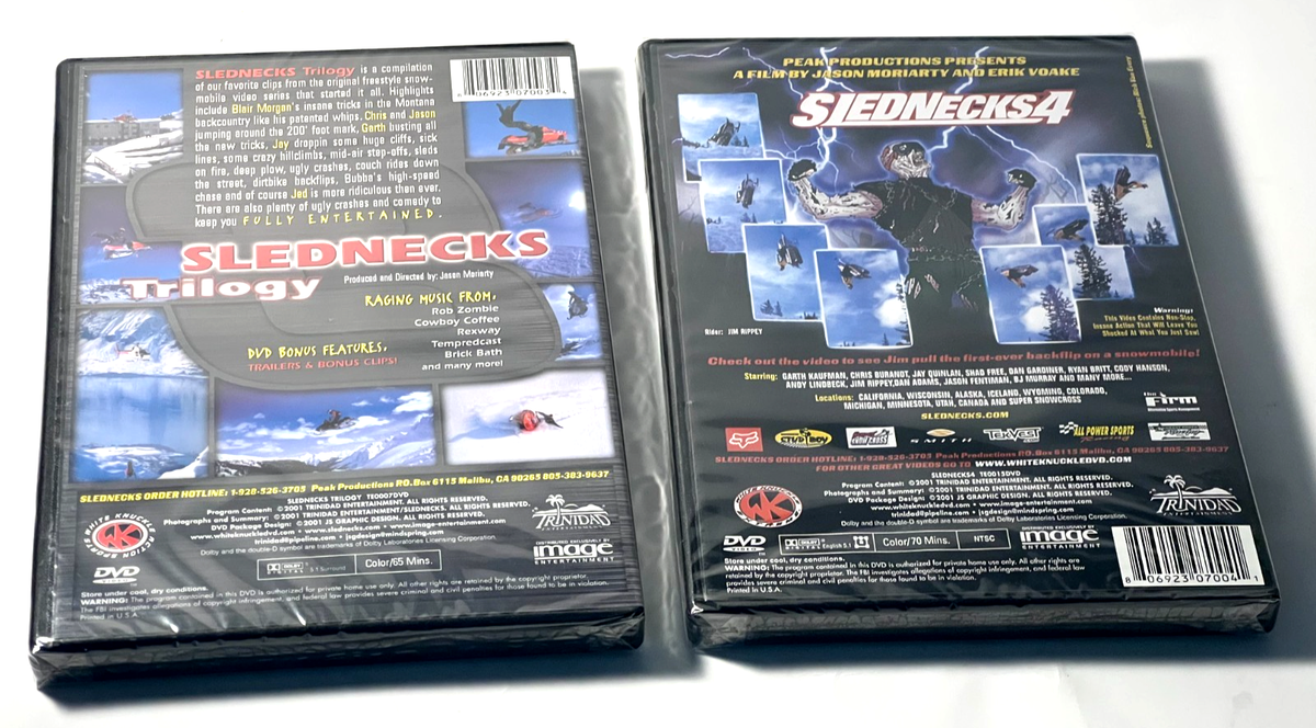 Slednecks Trilogy 1 2 3 & Slednecks 4 New Rare Snowmobile