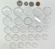 26 NEW ROUND PLASTIC WATCH CRYSTALS 39.3 - 23.1mm