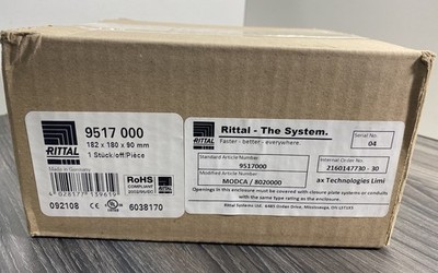 RITTAL 9517 000 Gray Polycarbonate Enclosure 182 X 180 X 90 MM 9517000 IP66