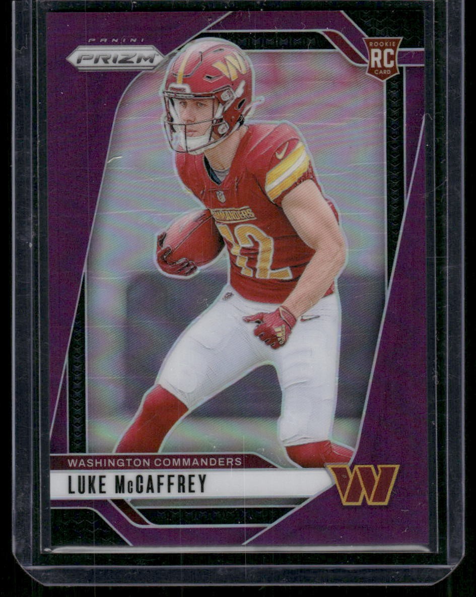 2024 Panini Prizm #367 Luke McCaffrey Purple #/125