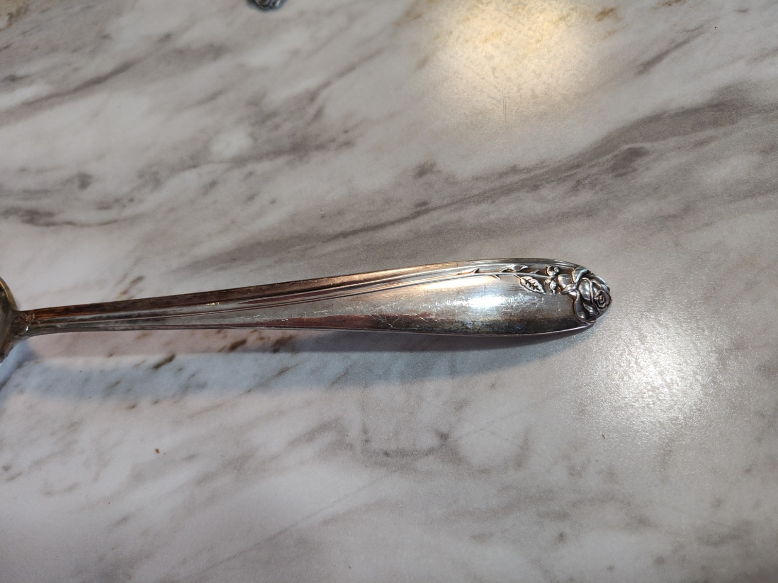 Wm. Rogers Mfg. A1 Plus IS Silver Plate Tupperware Rose 3 Tablespoons + 1 Fork