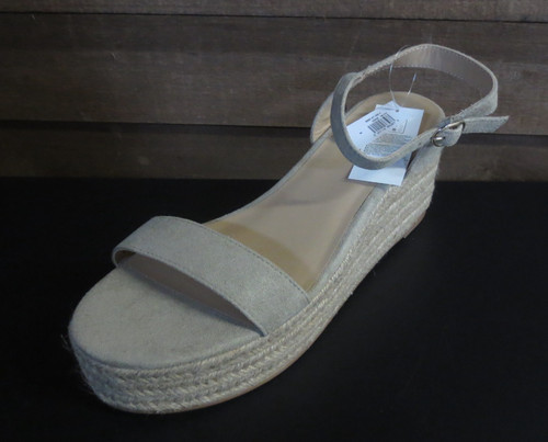 BANANA REPUBLIC WOMEN'S PLATFORM STRAPPY ESPADRILLE SHOES - BONE - US 9