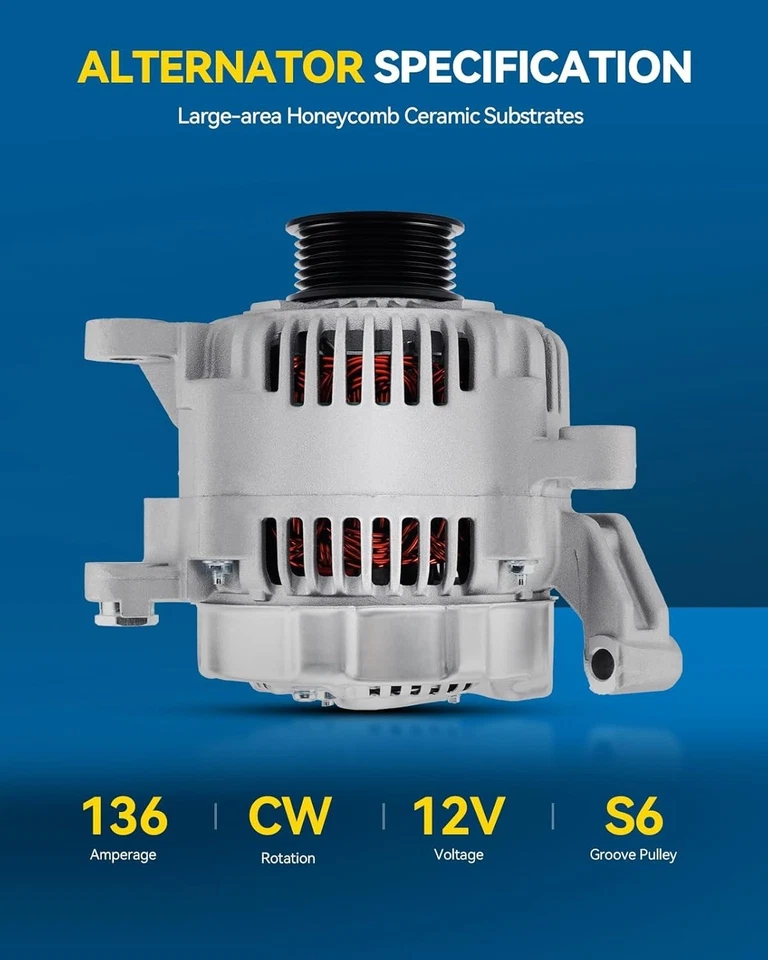 Alternador para Dodge Dakota Mitsubishi Raider 2007 Jeep Liberty 07-09 136A12V Foto 2 de 4