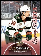 2021-22 Upper Deck UD Canvas Young Guns Calen Addison Rookie Minnesota Wild