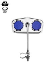 ORIGINAL LOWRIDER Diamond Bicycle Rear View Mirror Dual Blue Reflectors Bolt-On.