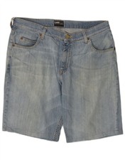 LEE Mens Brooklyn Denim Shorts W36 Large Blue Cotton AU03