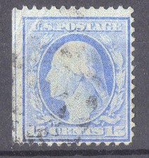 ETATS-UNIS ! Timbre ancien de 1908 n°176 papier azuré