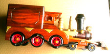 Train Steam Engine Wooden