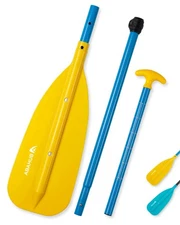 Adjustable Canoe Paddle Aluminum Shaft, 4'3''-5'3''/130cm-160cm, Floatable Oa...