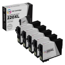 LD 5PK Epson T220XL120 220XL High Yield Black Ink Cartridges for XP-320 XP-420