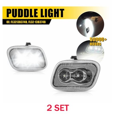 White LED Puddle Light 4PCS For Ford F-250 F-350 F-450 Super Duty 2017-2022 2LED
