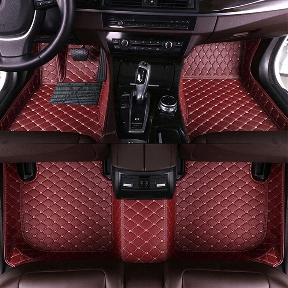 Car Floor Mats For Porsche 911 Auto Carpets Anti-Slip Wine Red - Изображение 3 из 4