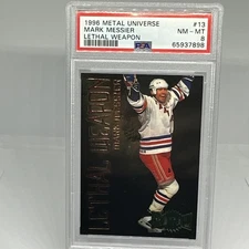 1996-97 METAL UNIVERSE LETHAL WEAPON MARK MESSIER #13 PSA 8 Pop 2 Non Higher