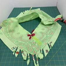 Western Bandana Collar beaded fringe sewing theme Scarf Handmade