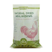 10 LB Dried Mealworms, 100 Natural, Non-GMO Mealworms for Chickens-High Prot...