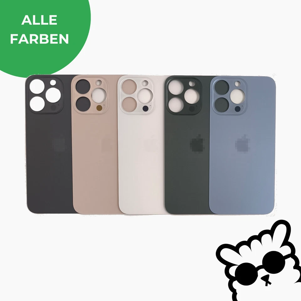 MARKENLOS iPhone 13 Pro Backcover Akkudeckel Rückseite Glas Großes Kameraloch Big Hole