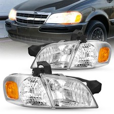 Headlight Assembly for 1997-2005 Venture 1997-2004 Silhouette Chrome Amber