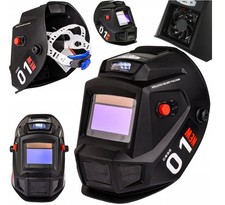 Schwei&szlig;helm F2 Quick Glass Automatik Schutzmaske 98 x 55mm LED-Taschenlampe