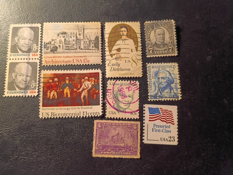 10 ASSORTED STAMPS FROM THE UNITED STATES