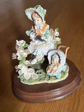 The Leonardo Collection Mother with Carriage Little Girl - missing hand 5 1/2”