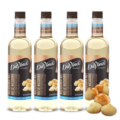 Sugar-Free Macadamia Nut Syrup, 25.4 Fluid Ounces (Pack of 4)