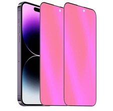 2 Pack Anti-blue Privacy tempered glass Suit For iPhone 14 Pro Mix