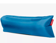 Sillón inflable y bolsa de transporte playa Lamzac Fatboy original azul aguamarina