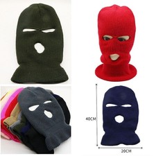 3 Hole Full Face Ski Mask Winter Cap Hood Beanie Warm Hats For Outdoor Sports