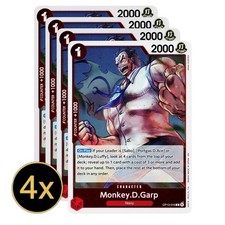 4x Monkey.D.Garp OP13 One Piece Foil Playset NM #OP13-016