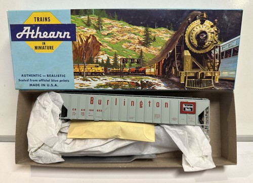 Kit de coche tolva cubierta Athearn escala HO CB&Q Burlington 54' #184653 | Condition: New