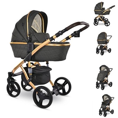 Lorelli Kinderwagen Rimini Premium Sportsitz Tragewanne Moskitonetz verstellbar